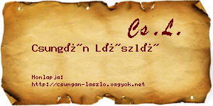 Csungán László névjegykártya