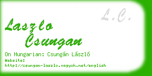 laszlo csungan business card