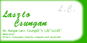 laszlo csungan business card